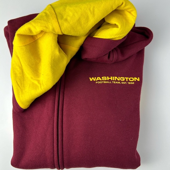 Washington Commanders Youth XL Jacket Sweater Burgundy Gold NWT NFL Apparel - Picture 9 of 14